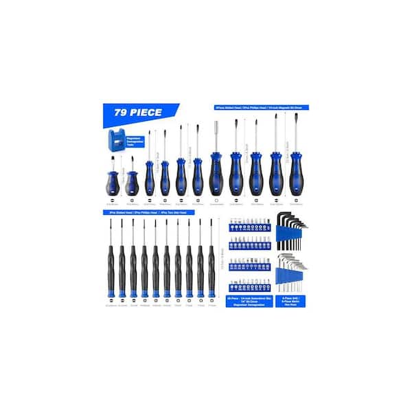 YICHUHAOXI 79-Pieces Magnetic Screwdriver Set w/Precision Slotted