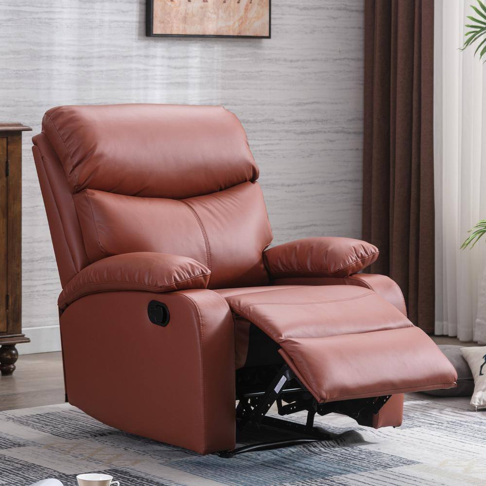 Pinksvdas 30.2 in. Width Brown Technology Leather Big and Tall Standard