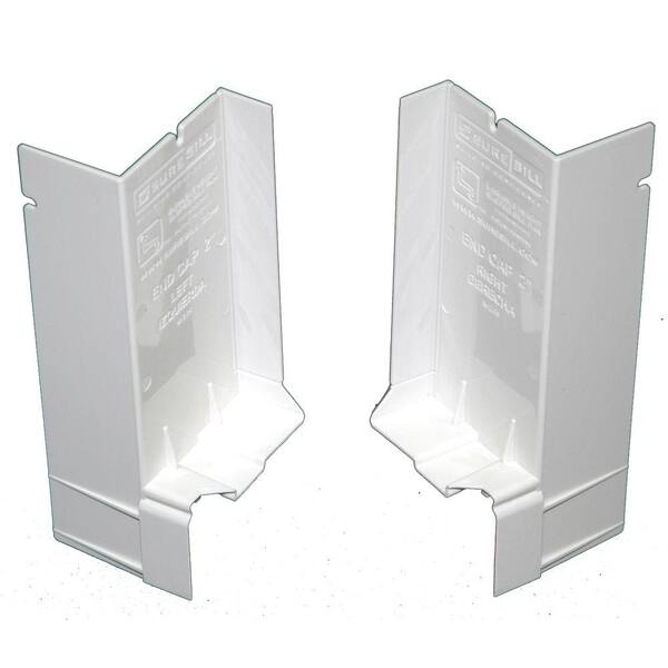 SureSill 2-1/6 in. White Vinyl End Caps (2-Pack)