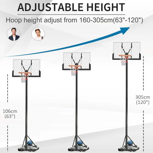 DYD Adjustable Height Portable Full-Size Basketball Hoop | Wayfair