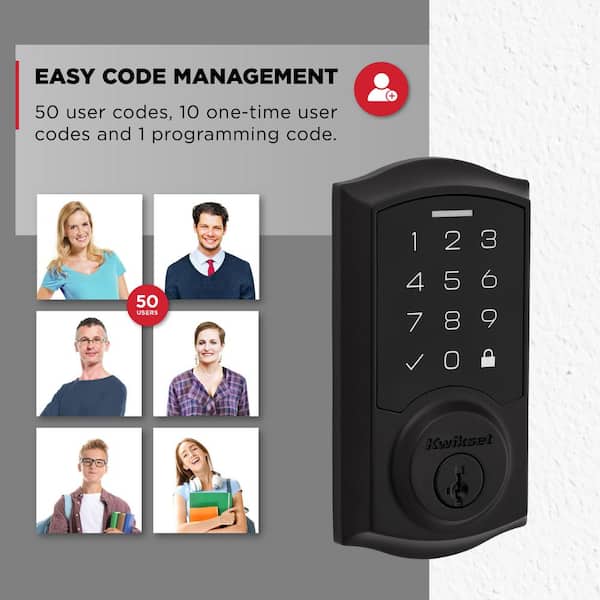 Kwikset 9270TRL-15S トラディショナル スマートコード タッチパッド 電子 デッドボルト スマートキー サテンニッケル仕上げ