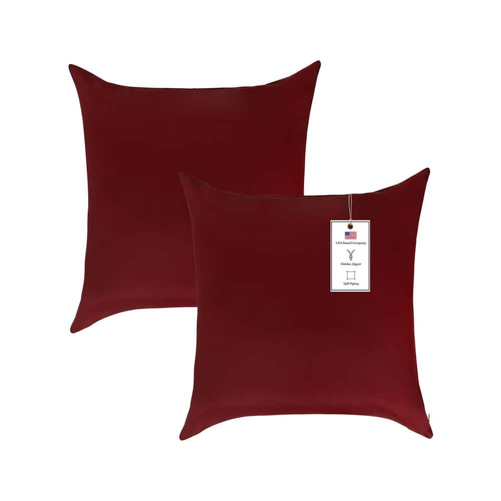Copper Rust Waterproof Polyester Outdoor Throw Pillow Covers, 20x20 Inches, Set of 2