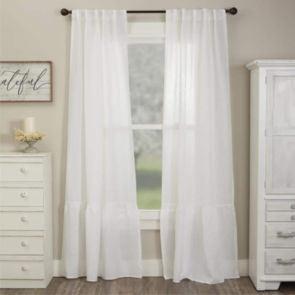 Provincial Linen White Panel Set of 2 120Lx50W price history on PriceWatchPro