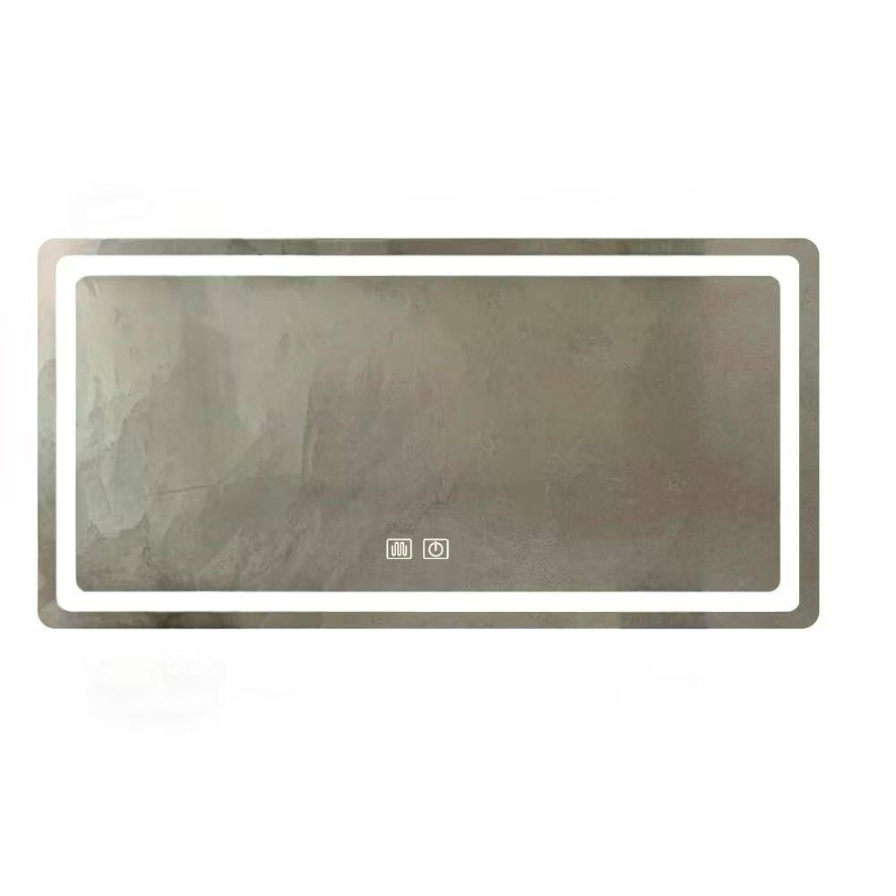 47.24 in. W x 23.62 in. H Square Frameless Mirror, LED Mirror