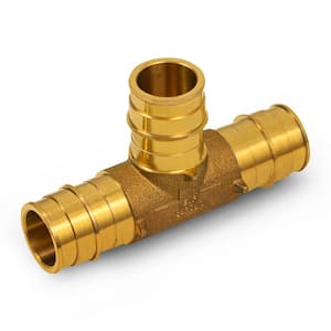 3/4 in. 90° PEX A Expansion Pex Tee, Lead Free Brass For Use in Pex A-Tubing