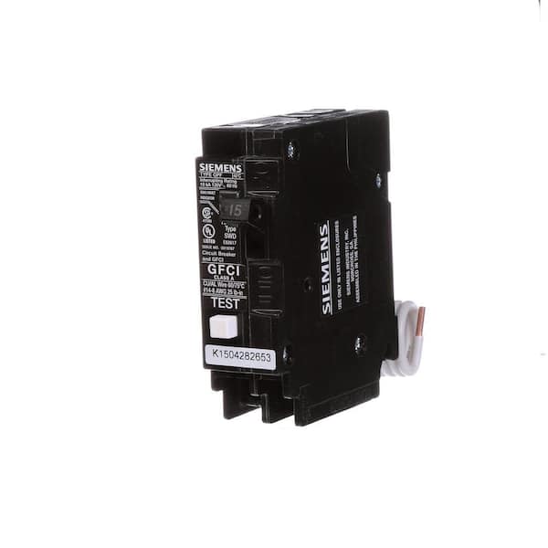 Siemens 15 Amp Single Pole Type QPF2 GFCI Circuit Breaker