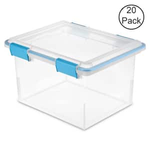 Clear 32 Qt. Gasket Box with Clear Base and Lid (20-Pack)