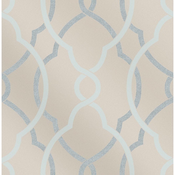 A-Street Prints Sausalito Light Blue Lattice Paper Strippable Roll Wallpaper (Covers 56.4 sq. ft.)