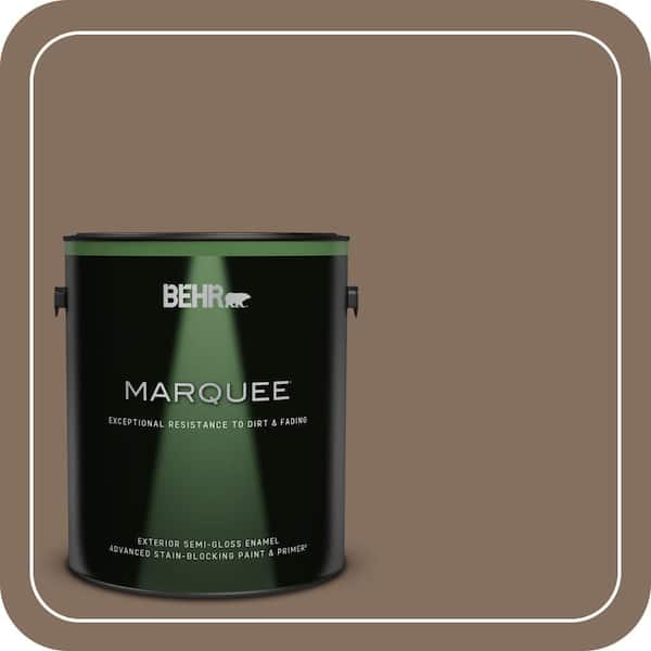 BEHR MARQUEE 1 gal. #N230-6 Whiskey Barrel Semi-Gloss Enamel Exterior Paint & Primer