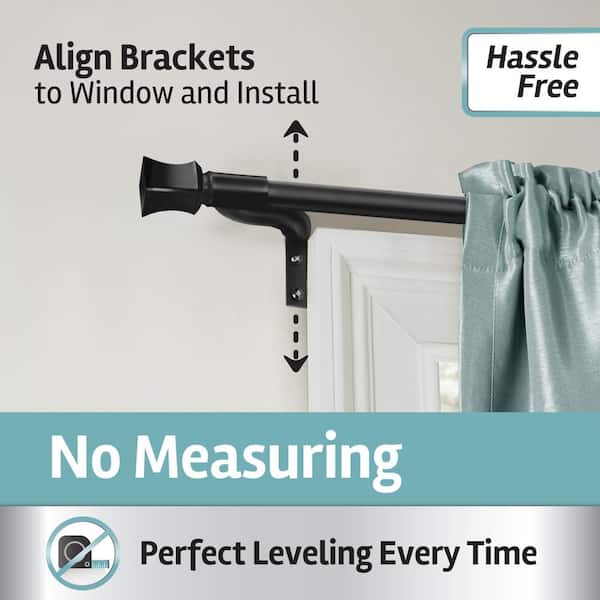 Cafe Single Curtain Rod, Home Depot Easy Install Curtain Rods