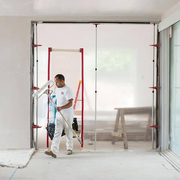 Temporary Dust Walls 4-Pack Stainless Steel Dust Barrier Poles - 10FT ...