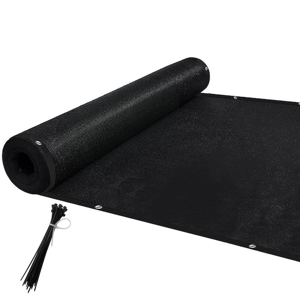 6 x 50 ft. Privacy Fence Screen Heavy-Duty 90% Blockage Shade Cover Fencing Net for Wall Garden Gazebo Backyard Black