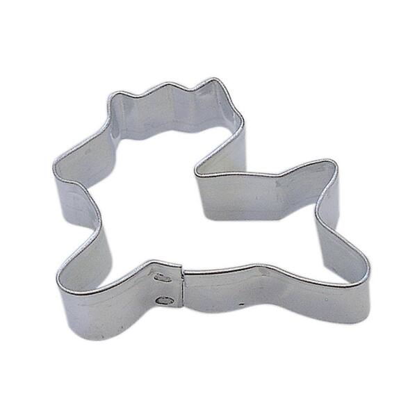 CybrTrayd 12-Piece Mini Reindeer Tinplated Steel Cookie Cutter & Recipe