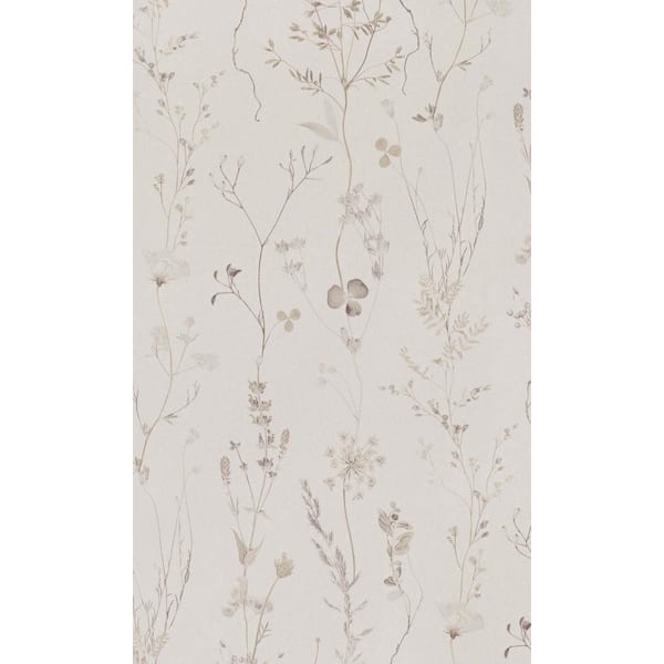 Walls Republic Beige Flowers in the Meadows Printed Non-Woven Paper Non-Pasted Textured Wallpaper 57 sq. ft.