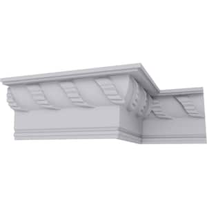 SAMPLE - 2-3/8 in. x 12 in. x 4-3/4 in. Polyurethane Anise Crown Moulding