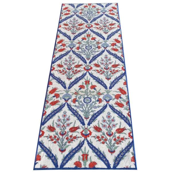 PLAYA RUG Cini Multi Color 26 in. W x 20 ft. L Runner Rug/Stair Runner 44 sq. ft.