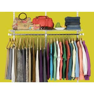 Configurations 1.875 in. D x 12.375 in. W x 26.937 in. H Add-On Hanging Metal Closet System Kit in Titanium