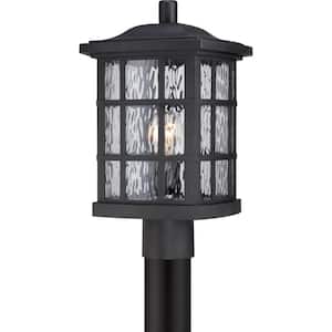 Stonington 1-Light Mystic Black Outdoor Post Lantern