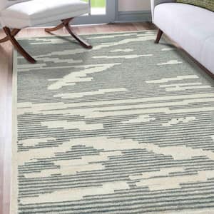 Chicago 5 ft. X 8 ft. Gray Geometric Area Rug