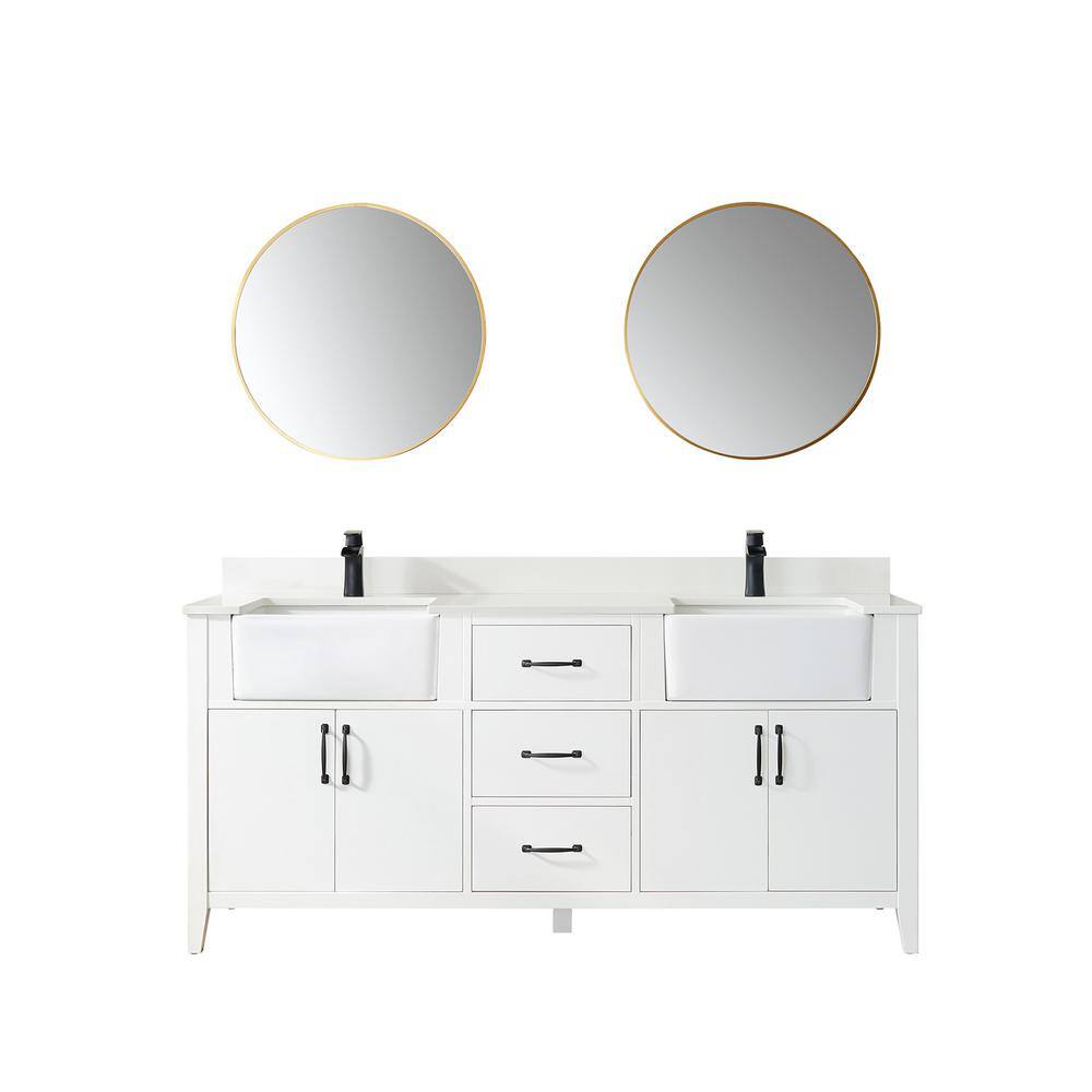 ROSWELL Sevilla 72 In W X 22 In D X 33 9 In H Double Sink Bath 