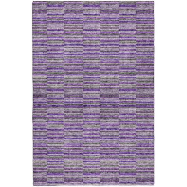 Dream Shag Premium Machine Washable Abstract ADS816 Purple 10 ft. x 14 ft. Area Rug