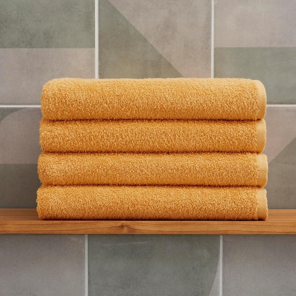 Cotton 4-Piece Cornbread Bath Towel Set