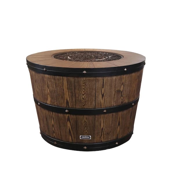 Sunbeam 34.5 in. W x 23.8 in. H Round MGO Propane and Natural Gas Convertible Fire Pit (1)