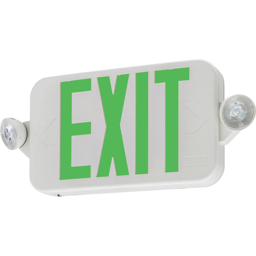 White LED Emergency Exit Sign with Lights