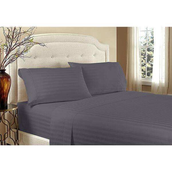Extra Deep PKT Fitted Sheet Set 1000 TC Egyptian Cotton All Stripe AU Super King 