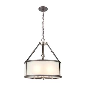 Armstrong Grove 5-Light Espresso Brown Chandelier with Glass Shades