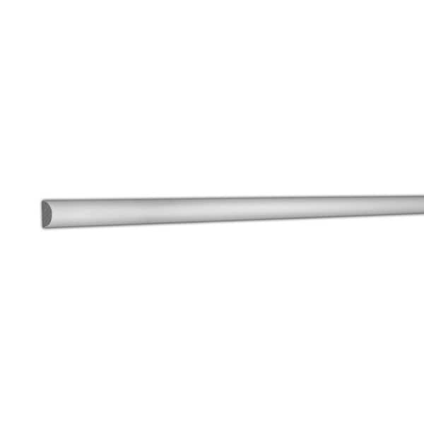 1/2 in. D x 1 in. W x 96 in. L Unfinished Polystyrene Half Round Moulding 48 Lineal Feet (6-Pack)