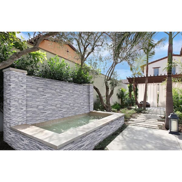 Alaska Gray 3D Ledger Panel 6 in. x 24 in. Honed Marble Wall Tile (210 sq. ft. /pallet)