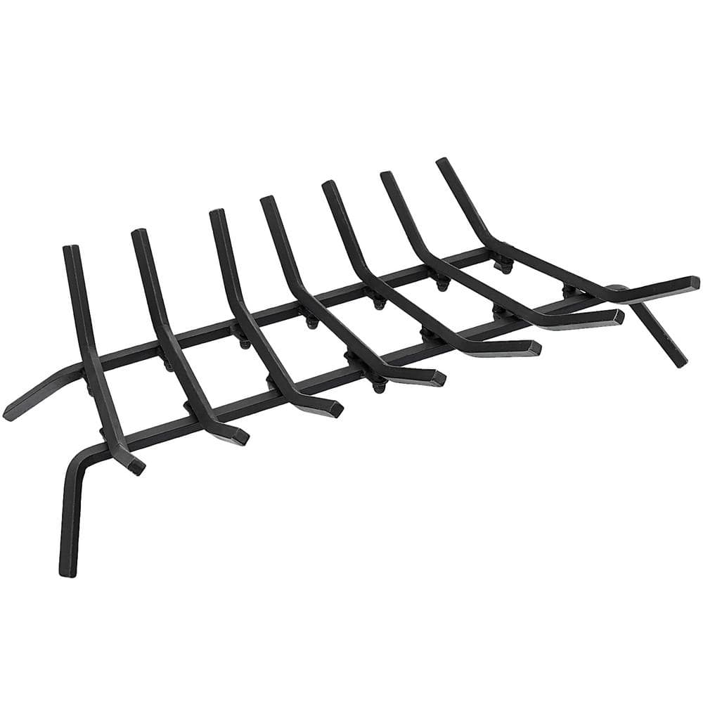 26.5 in. Fireplace Log Grate Heavy-Duty Steel Firewood Burning Rack Holder -  Costway, H9I-10N282-L