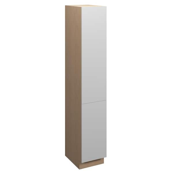 Ithaca Slab 18 in. W x 84 in. H x 21 in. D in Super White Plywood Assembled Bath Linen Cabinet