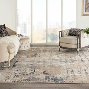 Concerto Beige Grey 12 ft. x 15 ft. Abstract Contemporary Area Rug