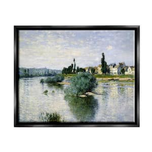 Countryside Homes Landscape Monet Classic Painting by Claude Monet Floater Frame Nature Wall Art Print 21 in. x 17 in.
