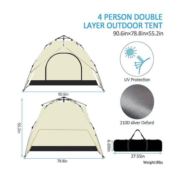 Camping Dome Tent Waterproof Spacious Portable Backpack Tent Suitable for Outdoor Camping or Hiking