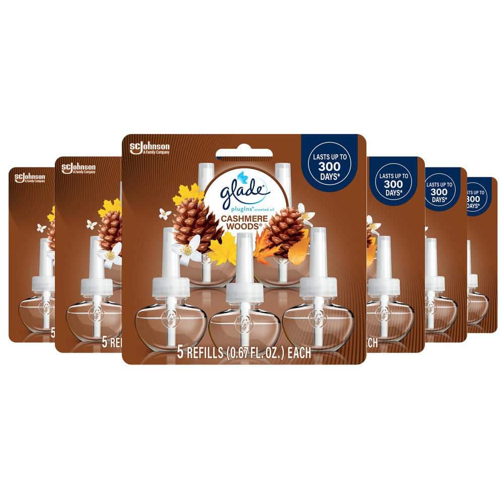 3.35 fl. oz. Cashmere Woods Scented Oil Plug-In Air Freshener Refill (30-Count) (6-Pack) price history on PriceWatchPro