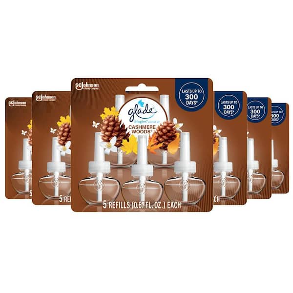 3.35 fl. oz. Cashmere Woods Scented Oil Plug-In Air Freshener Refill (30-Count) (6-Pack)