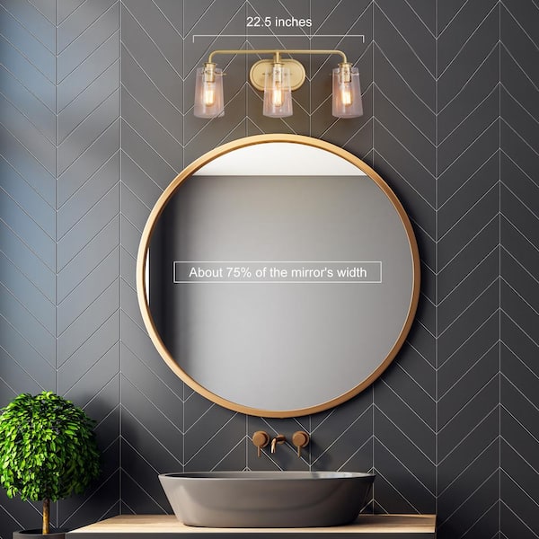 Uolfin Modern Gold Bathroom Vanity, 50 Inch Wide Bathroom Vanity Light