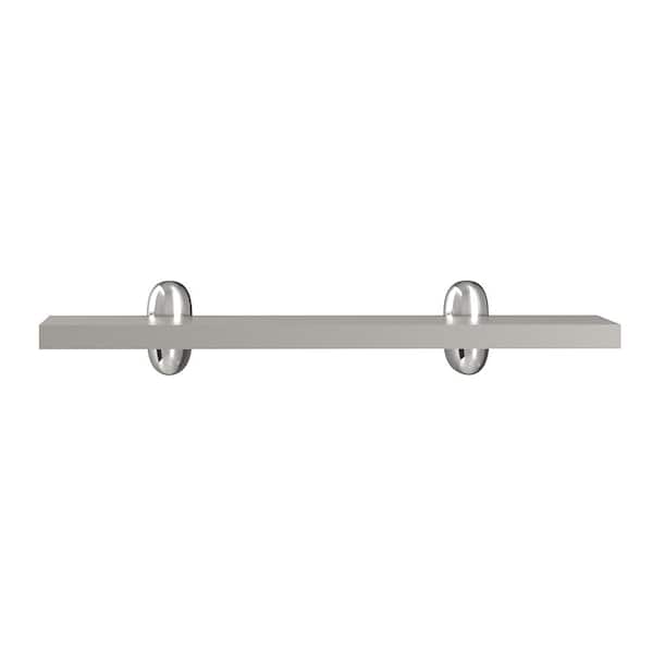 Hampton Bay Edson 30 in. W x 1 in. x 10 in. Floating Shelf in Gray