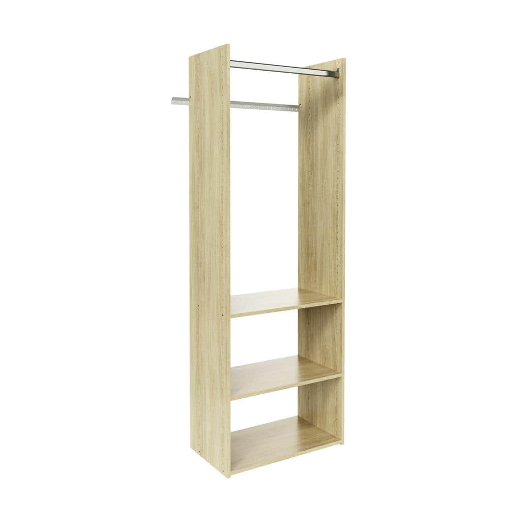 Closet Evolution 25.125 in. W . Harvest Grain Wood Starter Tower
