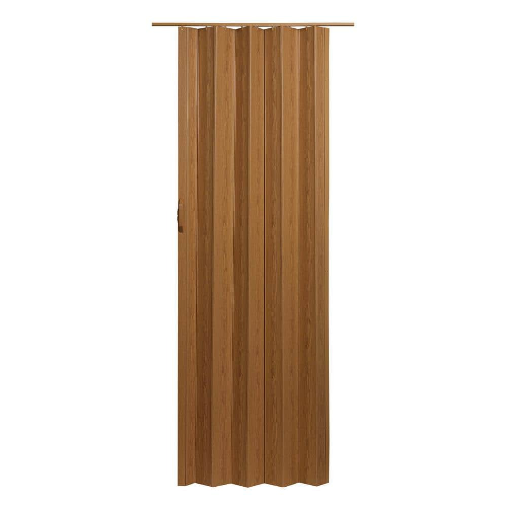 Via 32 in. x 96 in. Fruitwood Vinyl Accordion Door with Hardware