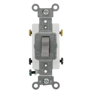 20 Amp Commercial Grade Double-Pole Toggle Switch, Gray