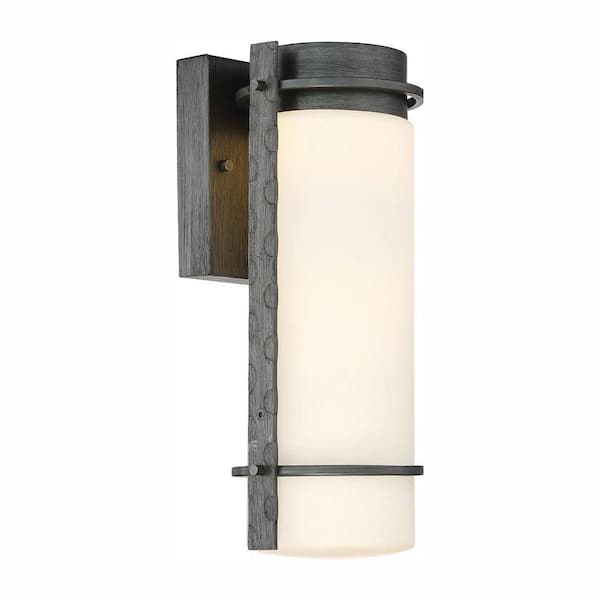 Designers Fountain Aldridge 13.5 in. Weathered Iron Integrated LED Outdoor Line Voltage Wall Sconce
