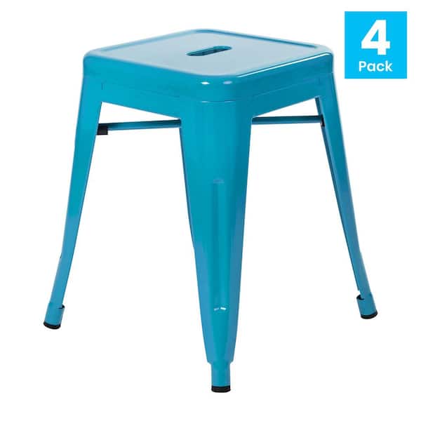 Carnegy Avenue 18 In Teal Backless, Teal Bar Stools Canada