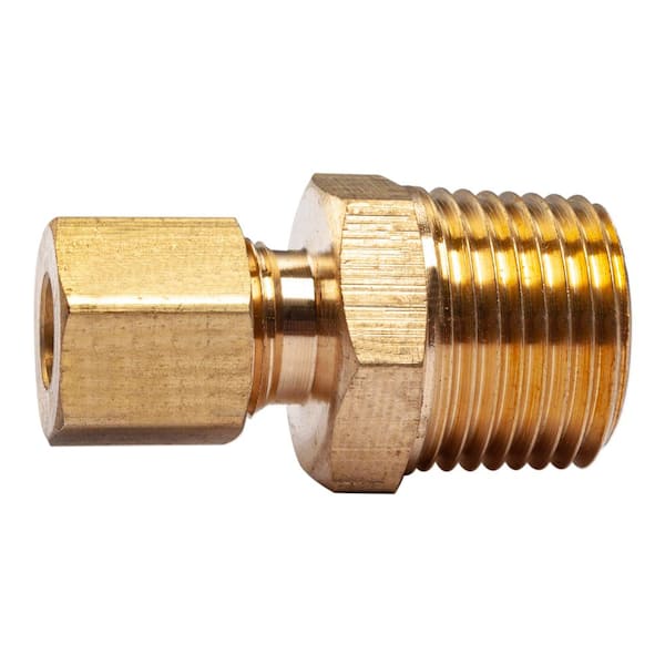Pack of 55 LTWFITTING 1/8 Brass Compression Sleeves Ferrule with 1/8 OD x 1/8 Male NPT Compression Connector Fitting 
