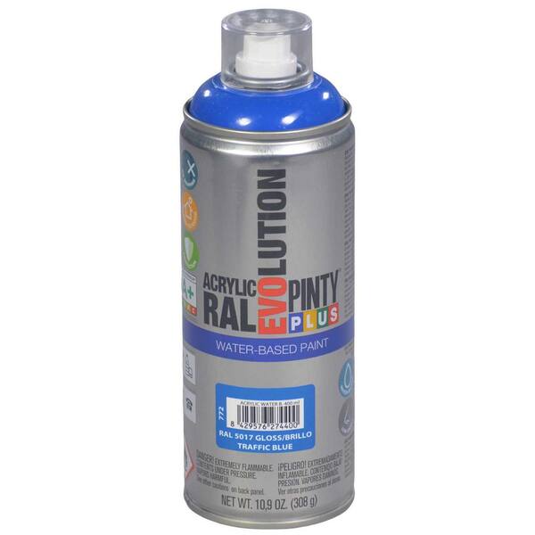 Pintyplus Spray Paint, Gloss Traffic Red. GREENGUARD Gold Certified,  Waterbase, Low Odor, Low GWP Propellant, 10.9oz 