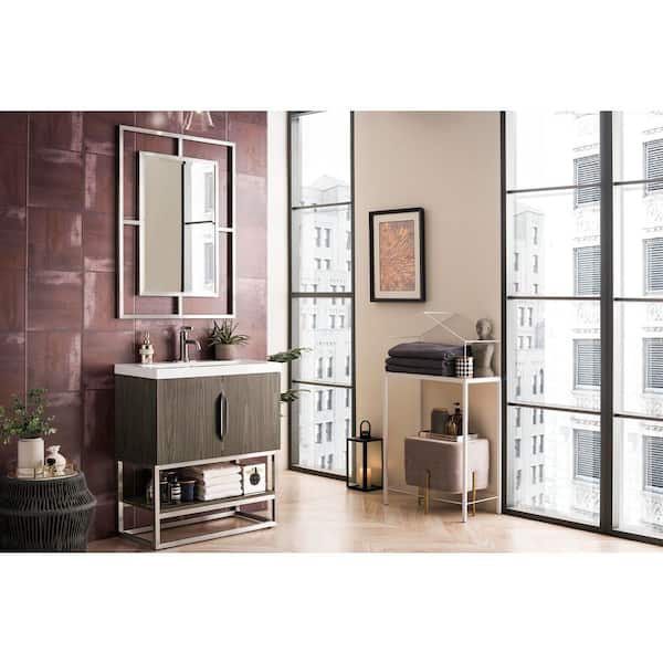 Columbia 31.5 in. W x 15.4 in. D x 16.9 in. H Single Bath Vanity Cabinet Without Top in Ash Gray