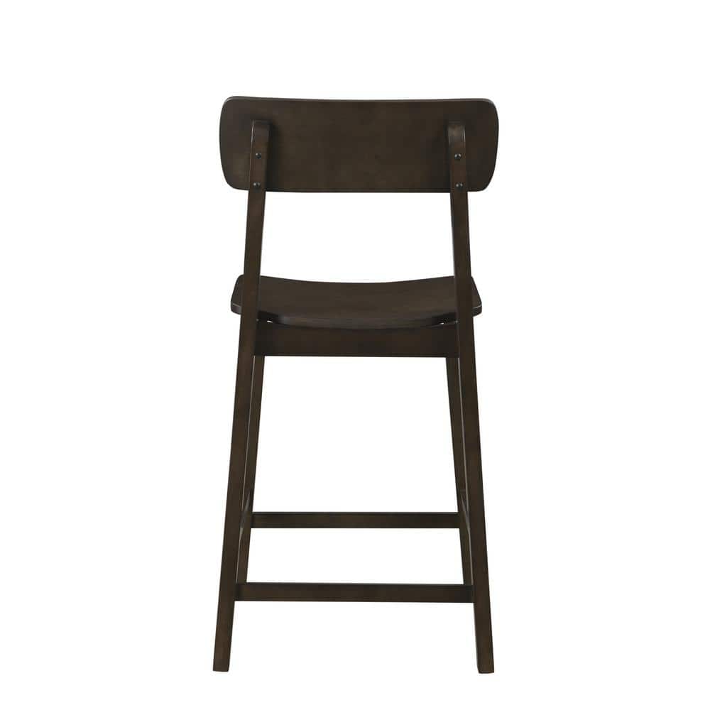 Torino Carbonite Finish Wood Counter Height Barstool